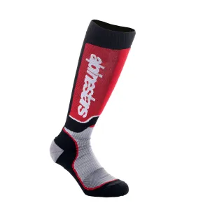 Alpinestars 2025 Youth MX Plus Socks Black Grey Red