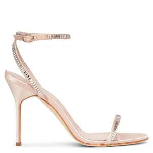 Crinastra 105 nude satin sandals
