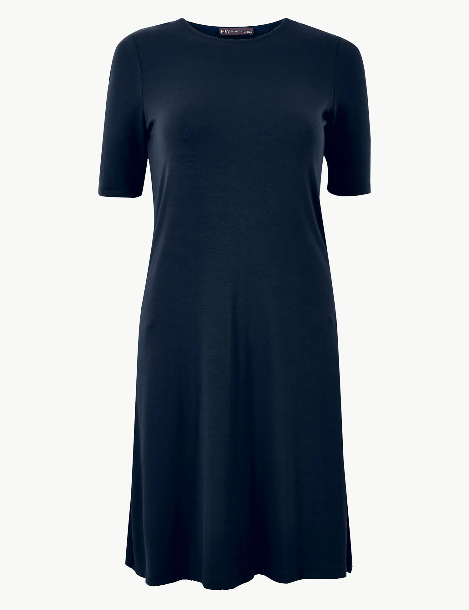 Ex Famous Store Collection Short Sleeve Jersey Swing Dress