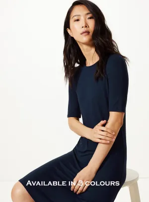 Ex Famous Store Collection Short Sleeve Jersey Swing Dress