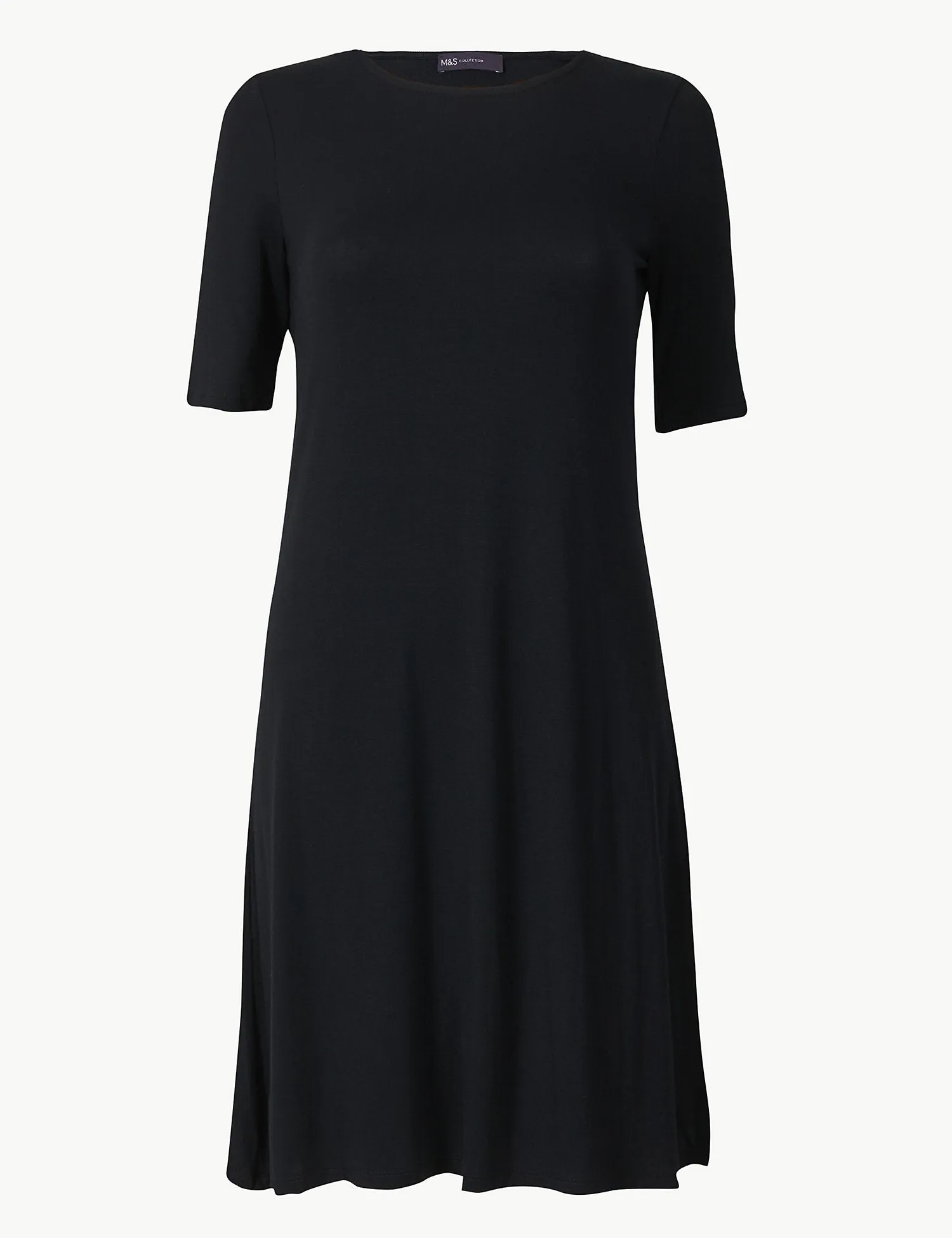 Ex Famous Store Collection Short Sleeve Jersey Swing Dress
