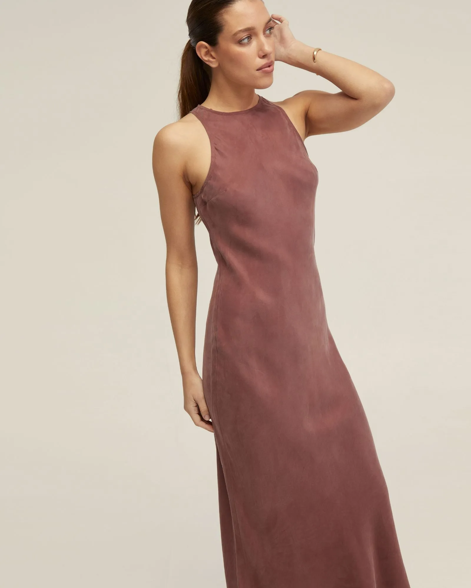 Fleur Cupro Midi Dress