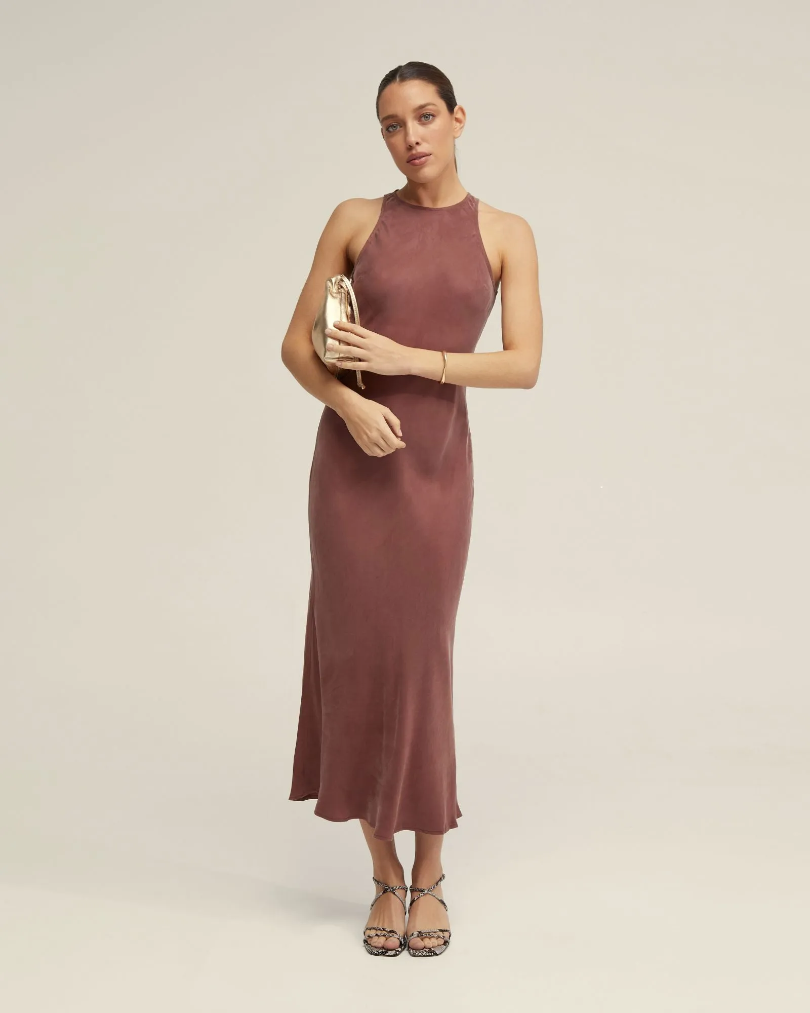 Fleur Cupro Midi Dress