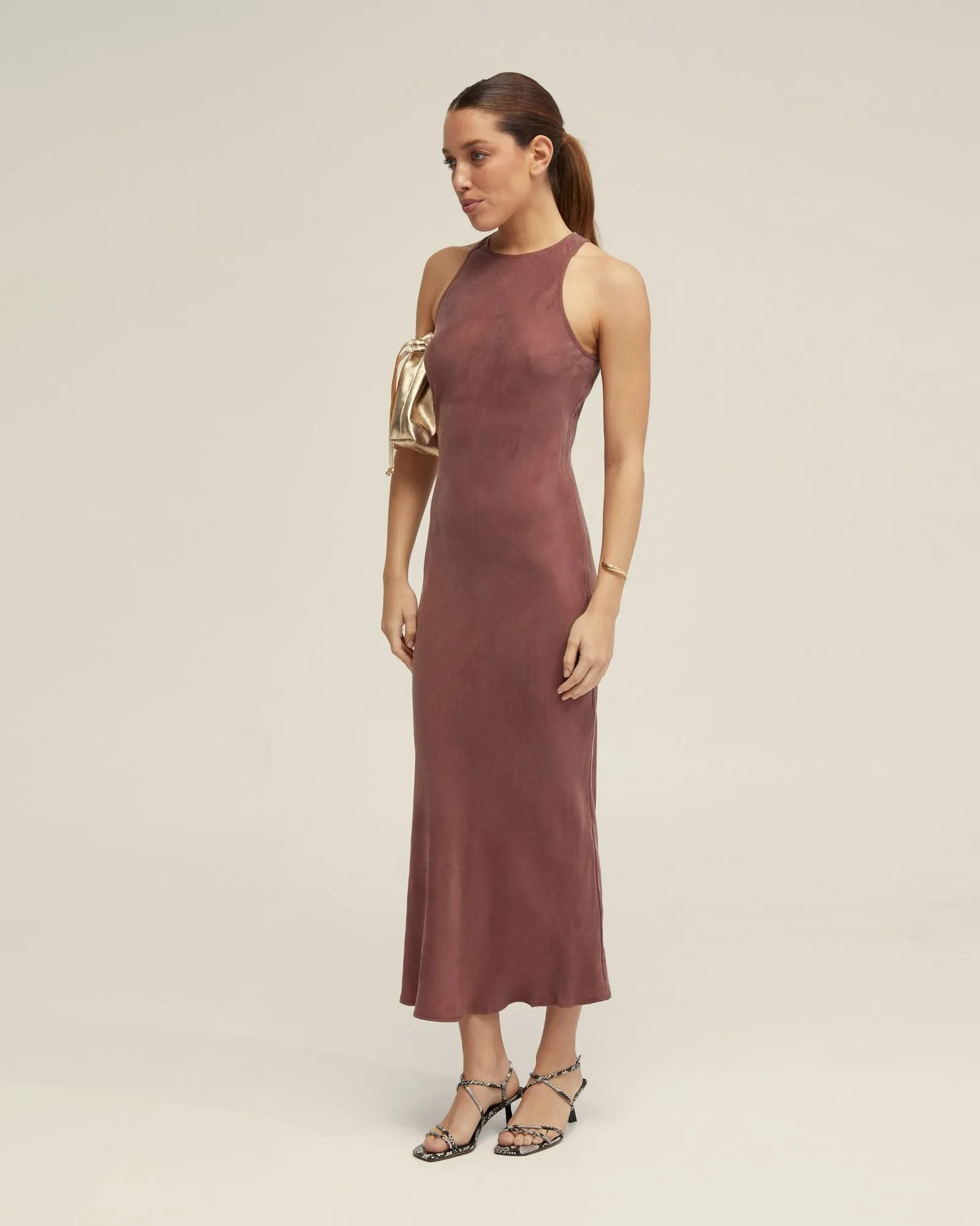 Fleur Cupro Midi Dress