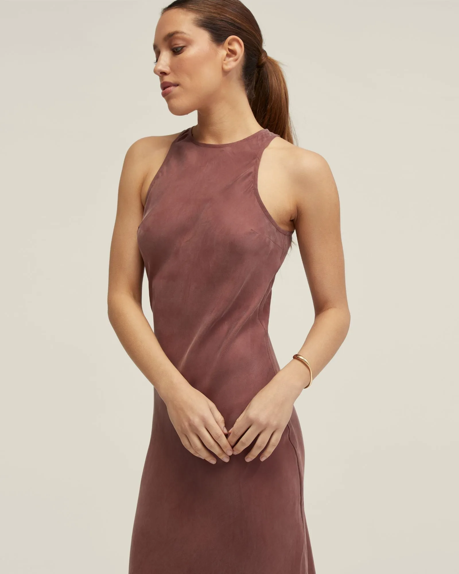 Fleur Cupro Midi Dress