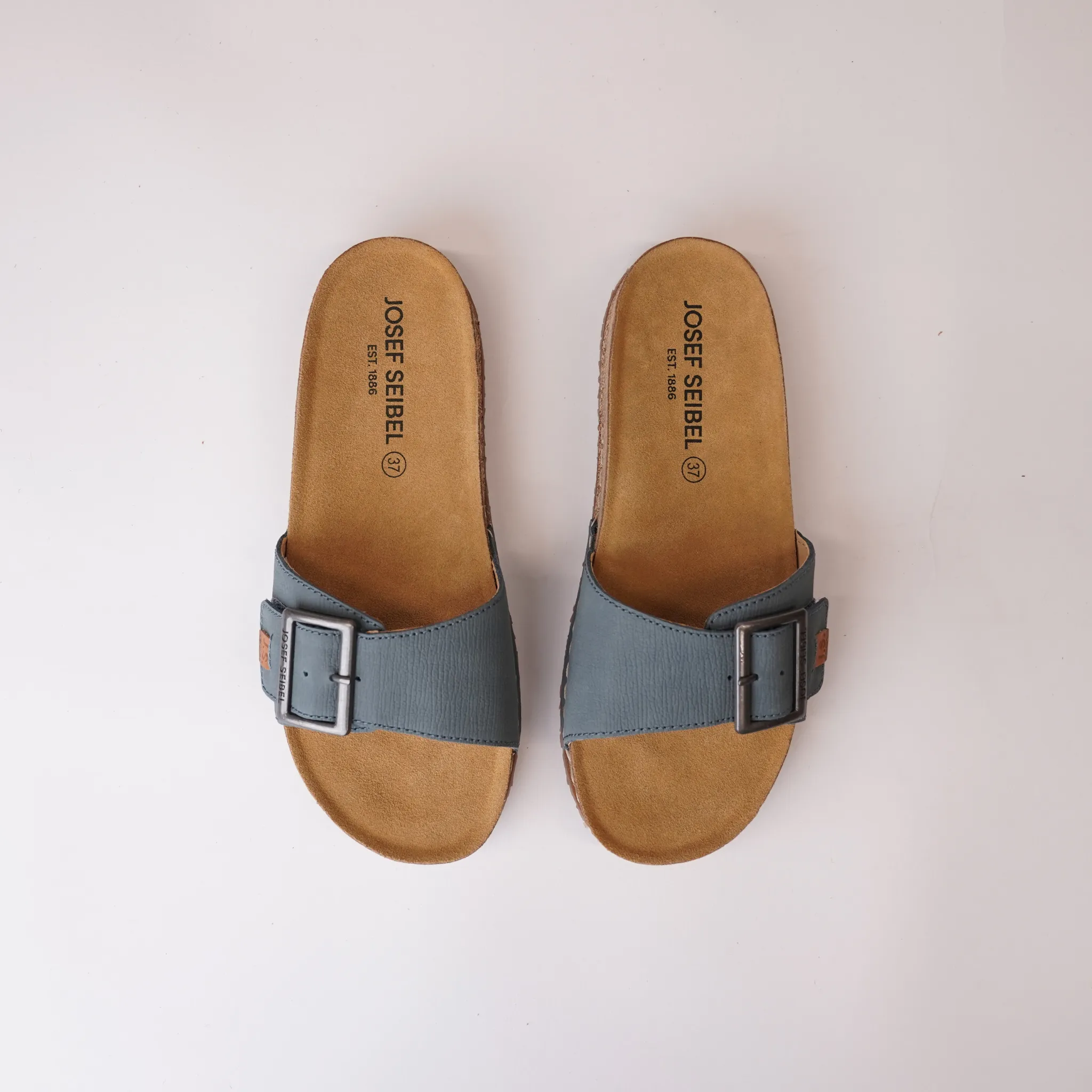 Hannah 06 Azur Leather Slides