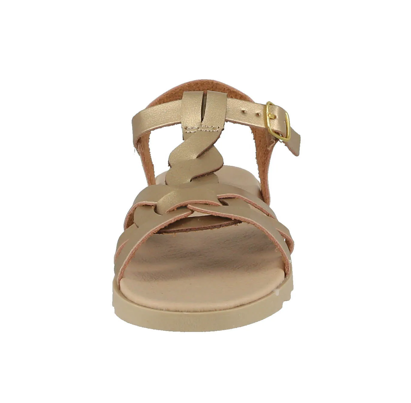 KID'S SHOES GOLD PU LEATHER SANDALS OLIVIA-02K