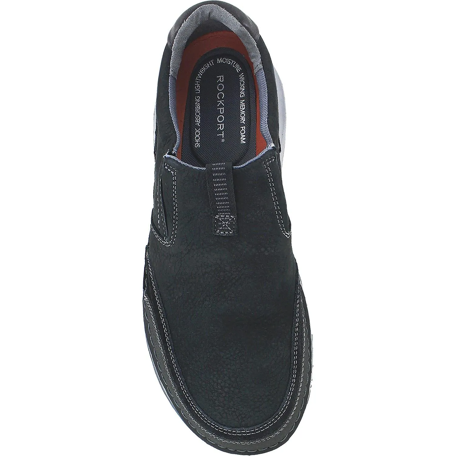Men's Rockport RocSports Lite Five Slip-On Black Leather
