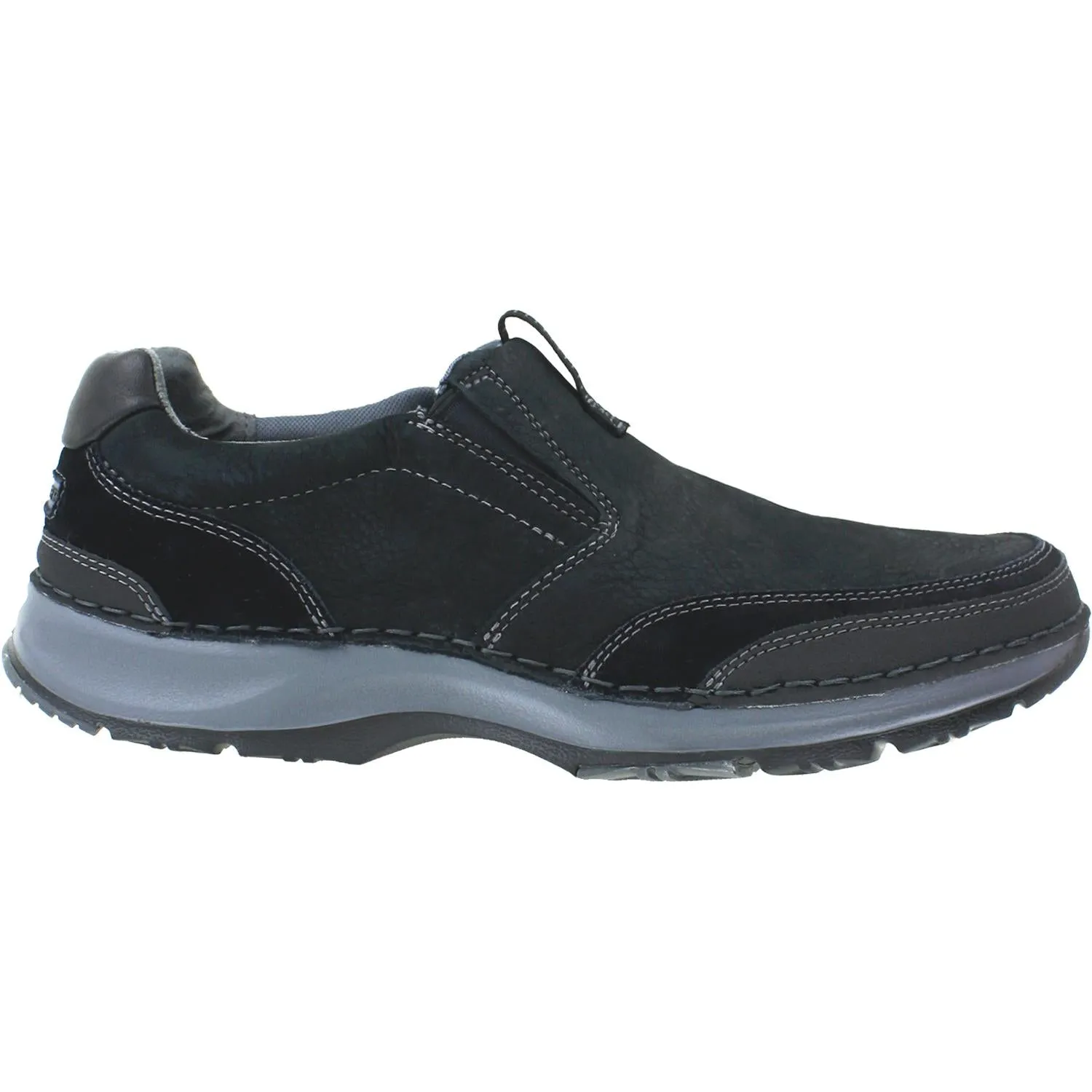 Men's Rockport RocSports Lite Five Slip-On Black Leather