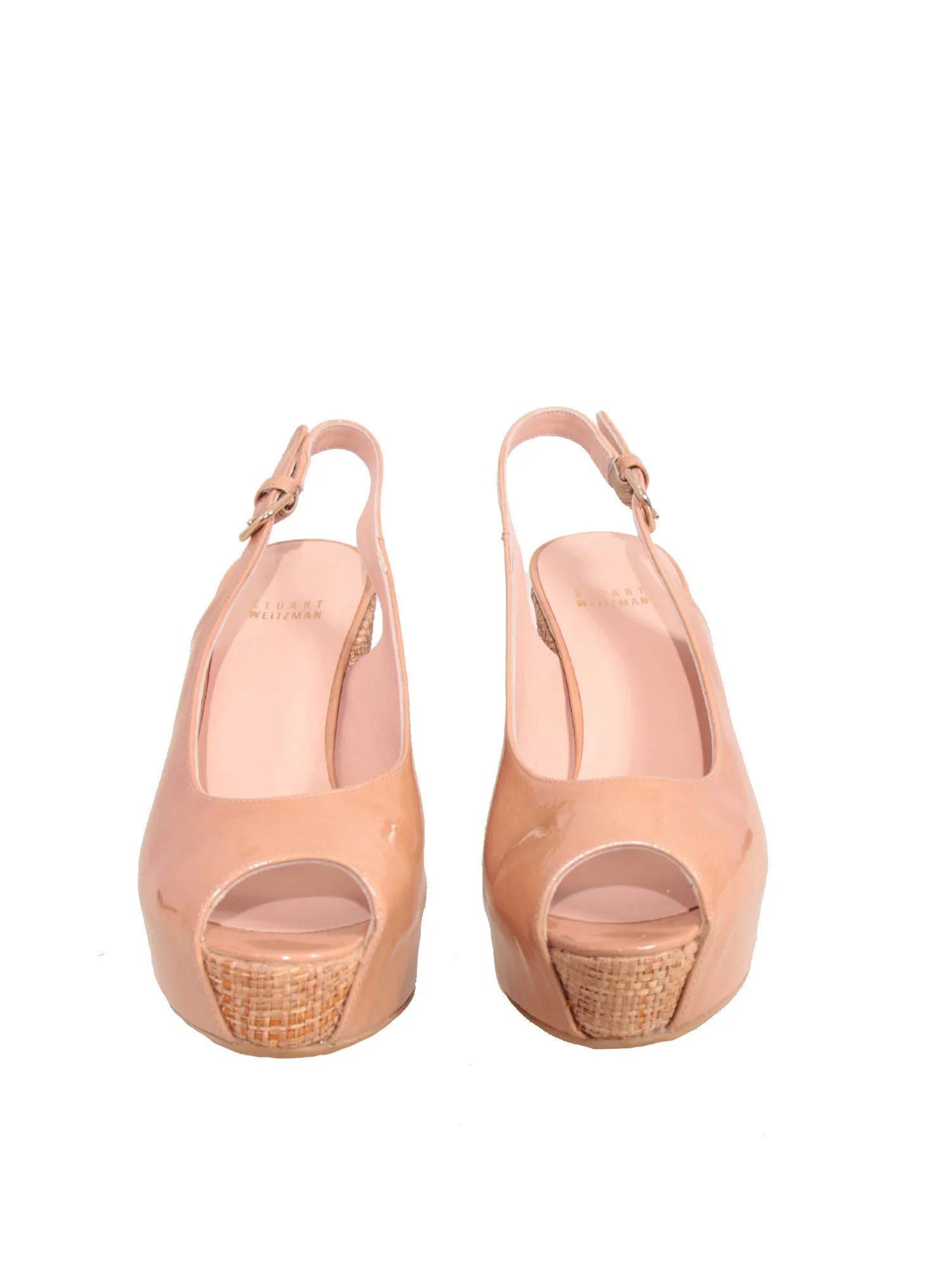 Patent Slingback Wedges