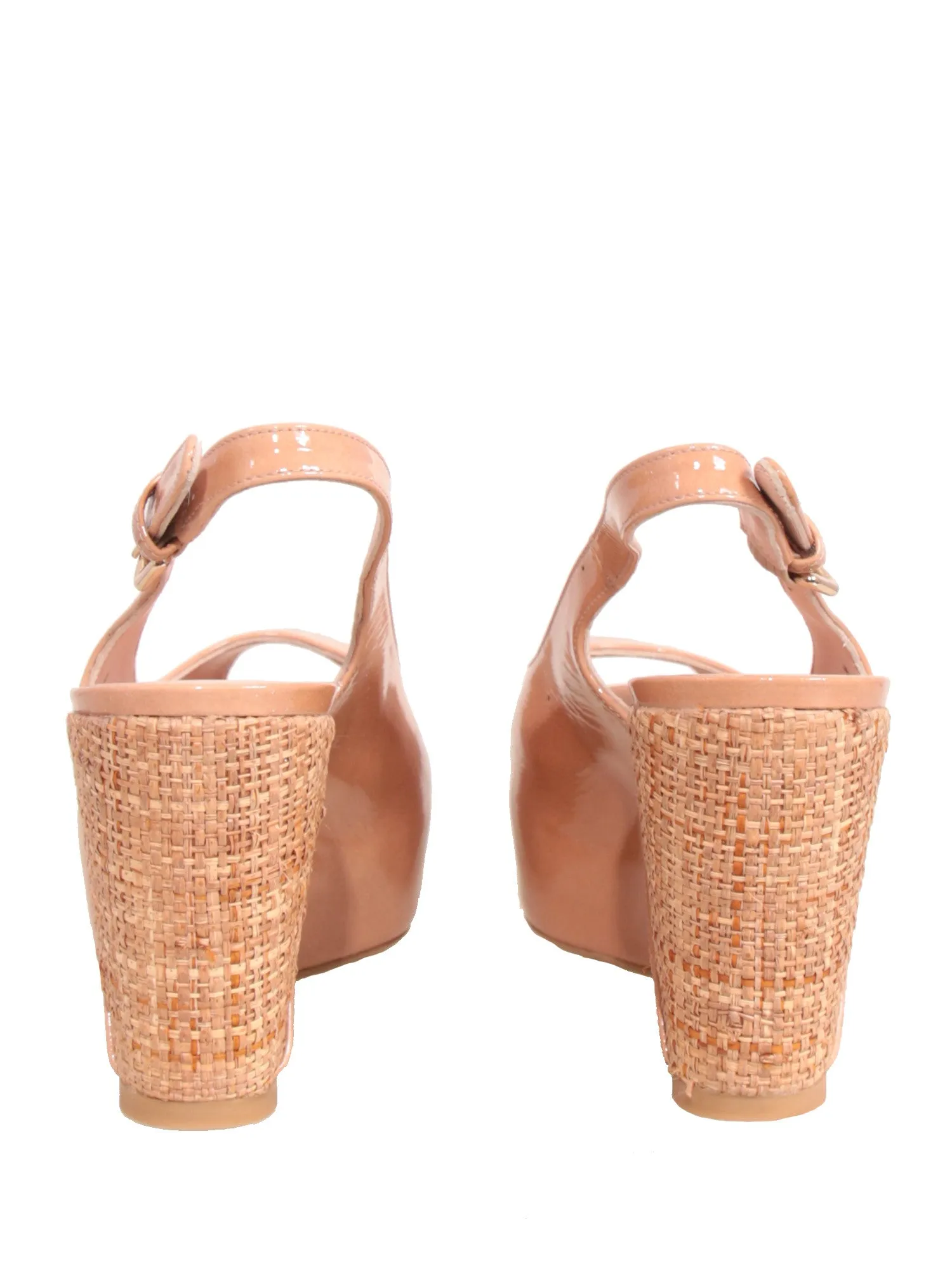 Patent Slingback Wedges
