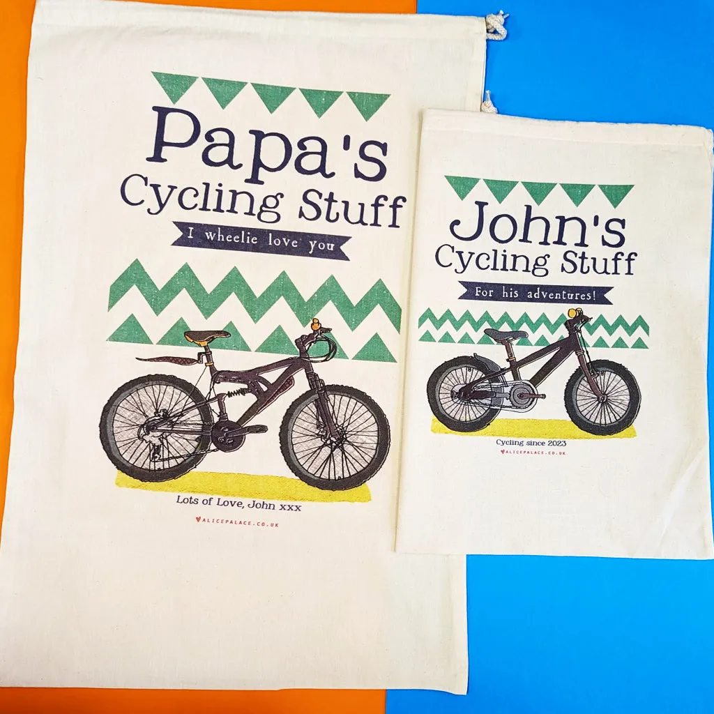 Personalised 'On Yer Bike' Cycling Storage Bag