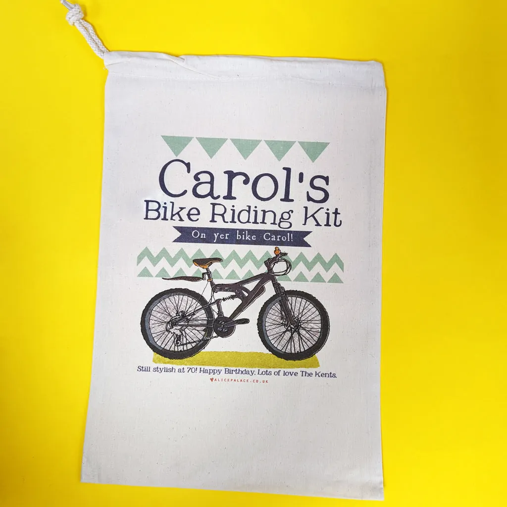 Personalised 'On Yer Bike' Cycling Storage Bag