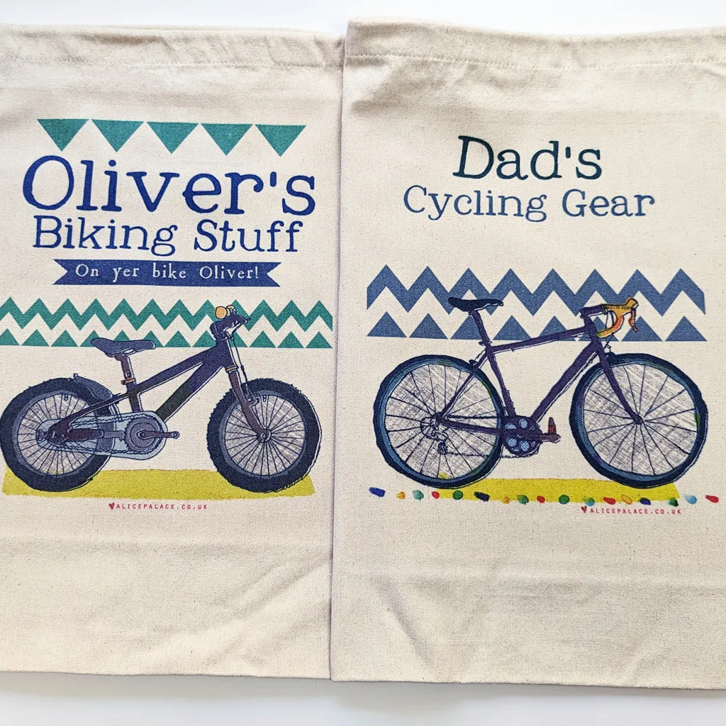 Personalised 'On Yer Bike' Cycling Storage Bag