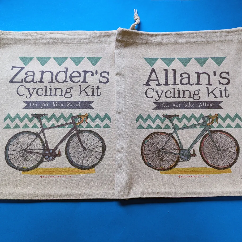 Personalised 'On Yer Bike' Cycling Storage Bag
