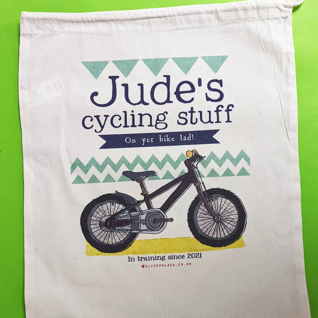 Personalised 'On Yer Bike' Cycling Storage Bag