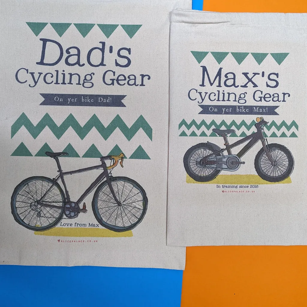 Personalised 'On Yer Bike' Cycling Storage Bag