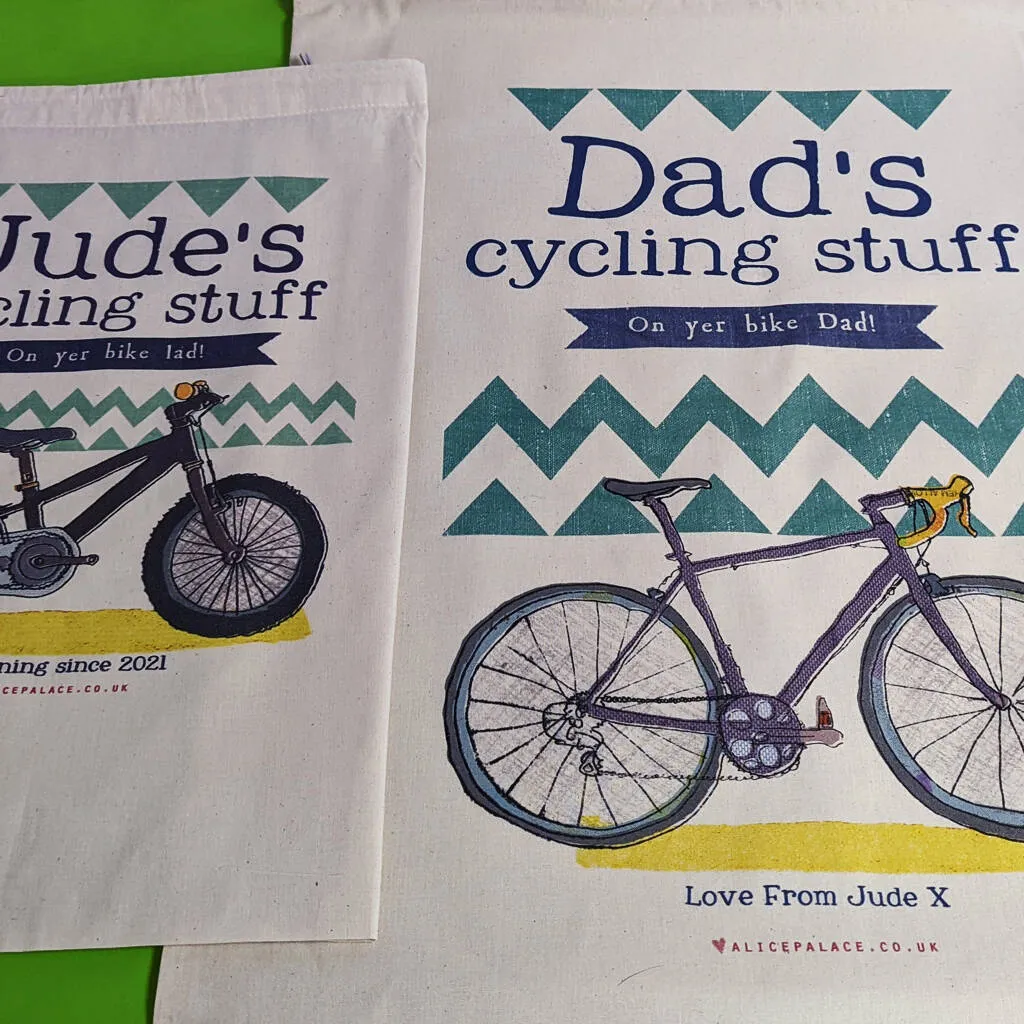 Personalised 'On Yer Bike' Cycling Storage Bag