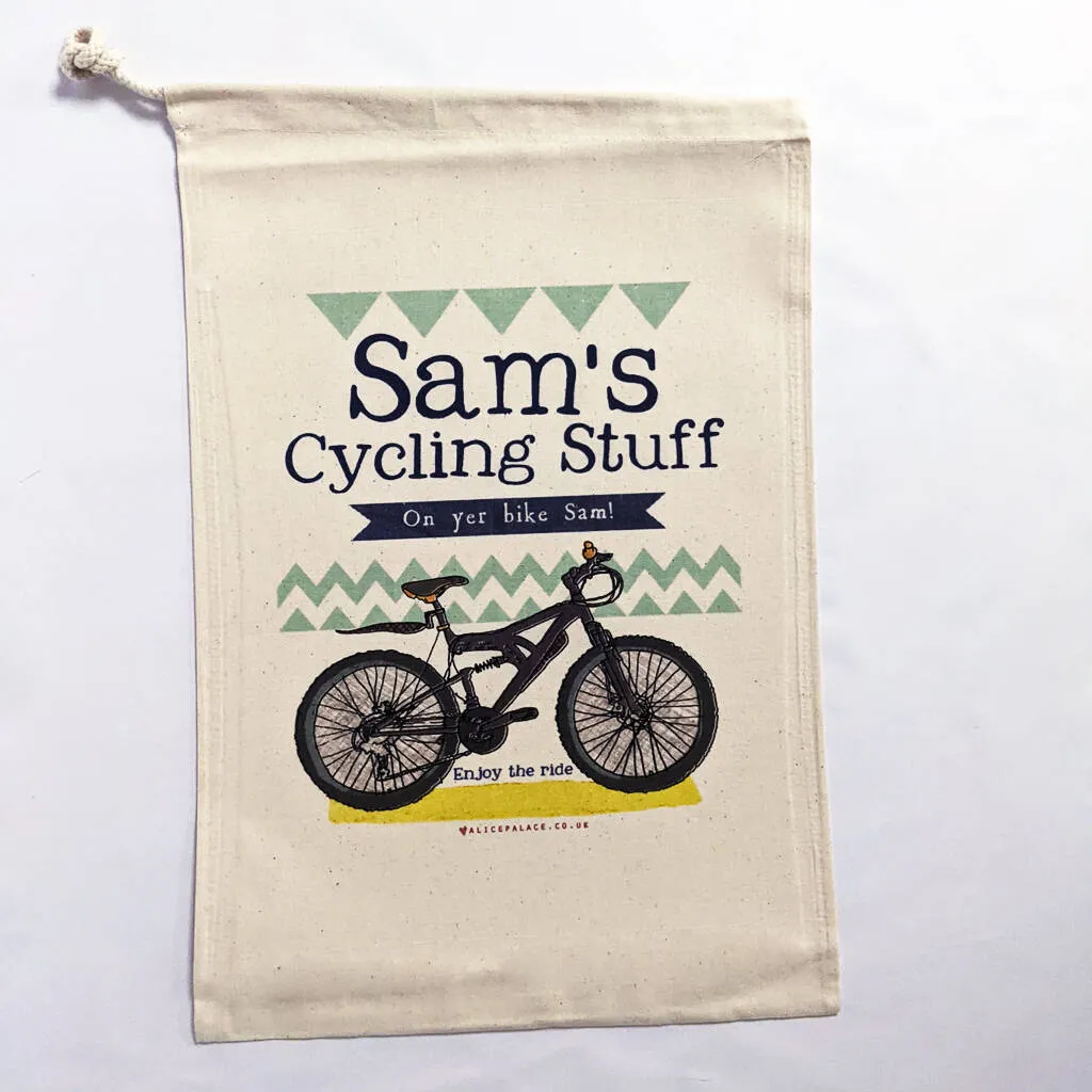 Personalised 'On Yer Bike' Cycling Storage Bag