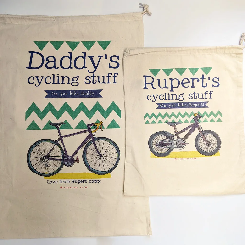 Personalised 'On Yer Bike' Cycling Storage Bag