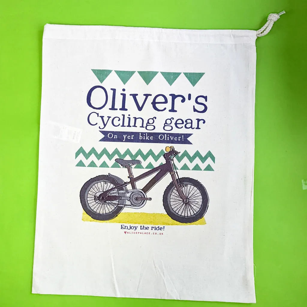 Personalised 'On Yer Bike' Cycling Storage Bag