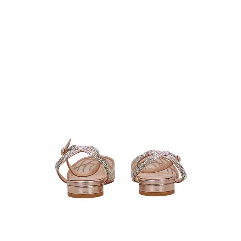 R6539-CH0 Women's Flats - Champagne