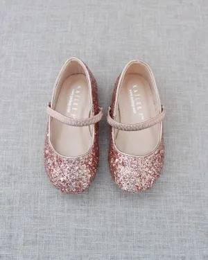 Rock Glitter Mary Jane Flats