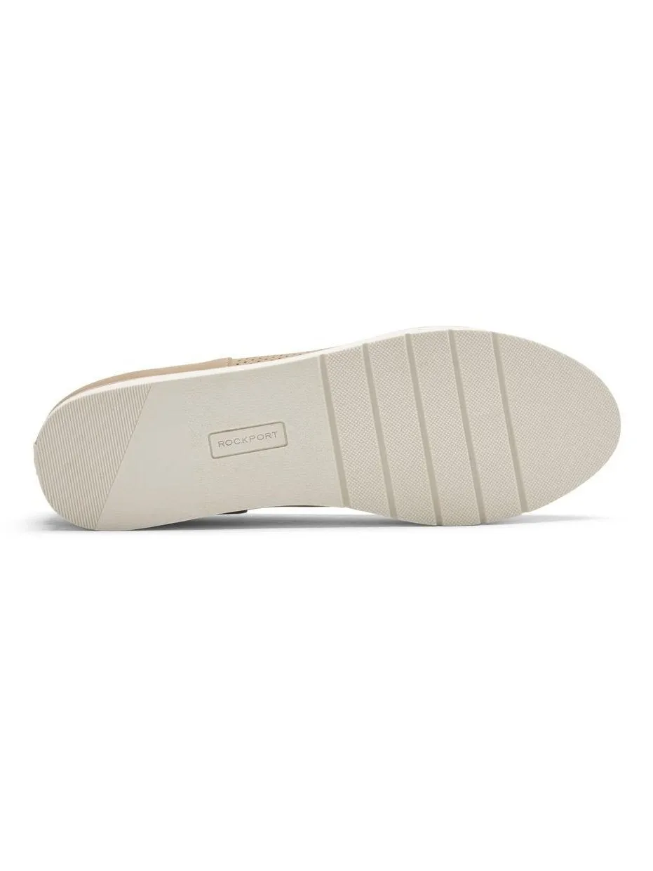 Rockport Women's Stacie Perforated Ballet Flat Honey CI5294