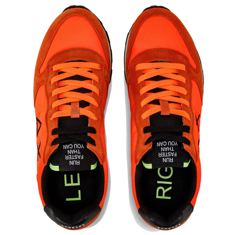 Scarpe Uomo Sun68 Sneakers Tom Solid Nylon Arancione Fluo - Z32101