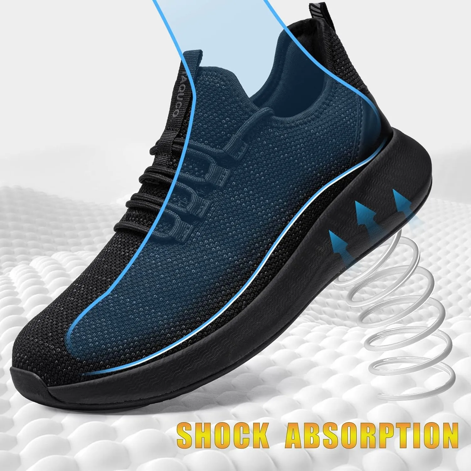 Slip Resistant Slip On Sneakers for Men Non Slip Work Shoes Food Service Lightweight Walking Shoes Kitchen Restaurant Zapatos de Trabajo para Hombres, Black507