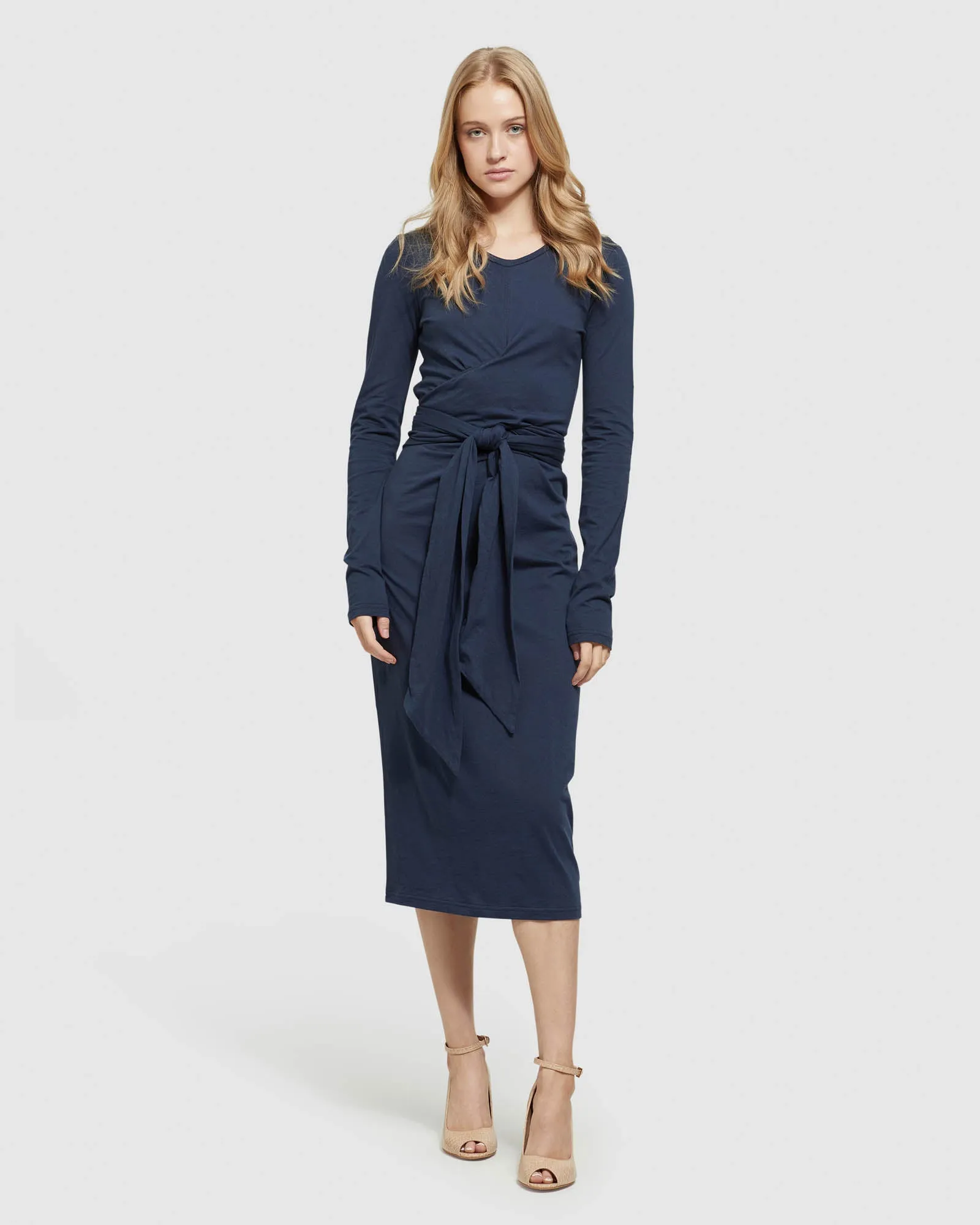 Tess Front Tie Jersey Dress