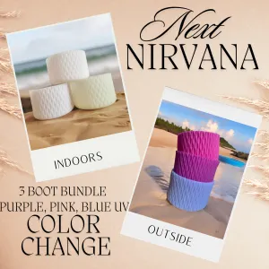 UV Color Change Purple, Pink & Blue | 3 Boot Bundle |  Silicone Tumbler Boots