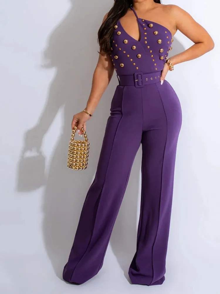 Wide Leg Long Pant Jumpsuit